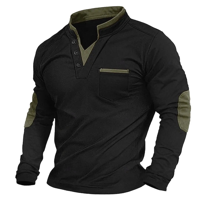 Mika München™ | Herren V-Ausschnitt Sweatshirt