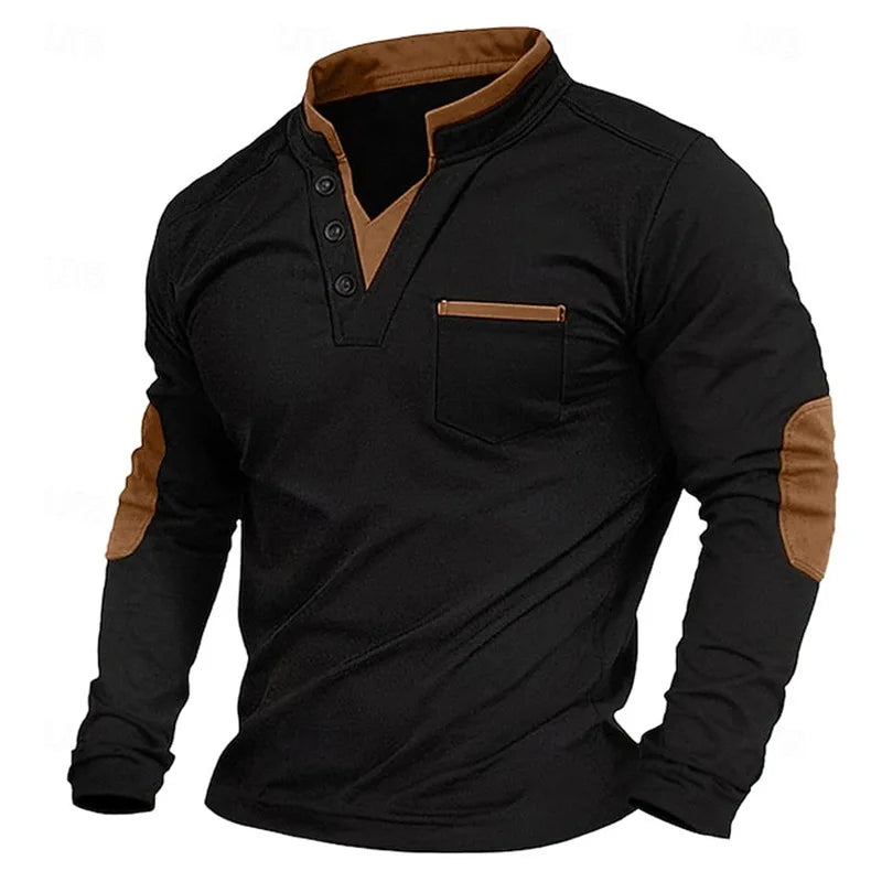 Mika München™ | Herren V-Ausschnitt Sweatshirt