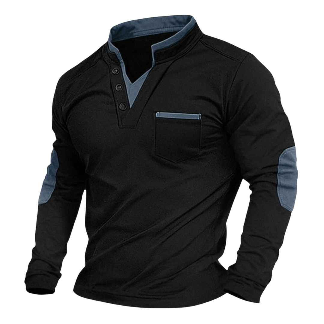Mika München™ | Herren V-Ausschnitt Sweatshirt